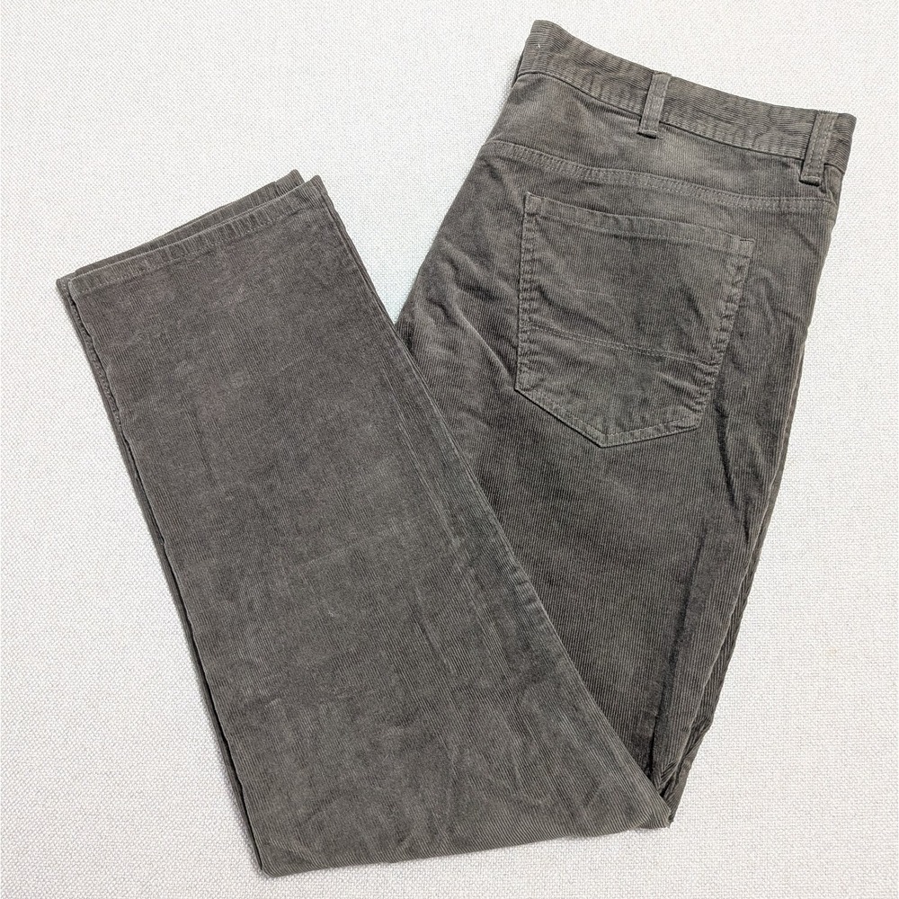 Copper & Oak Men's Corduroy Pants 38x32 Brown Stretch Cotton Academia